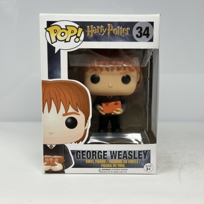 Funko Pop vinil George Weasley Harry Potter número 34 em caixa