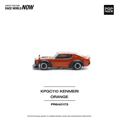 Diecast 1:64 Nissan Skyline GT-R V8 Drift Kenmeri Orange - Pop Race