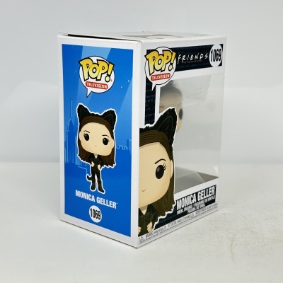 Caixa Funko Pop! Monica Geller Friends com janela transparente para ver figura