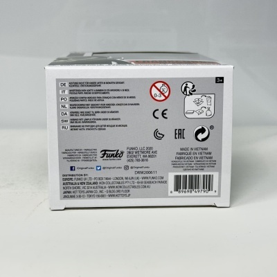 Caixa branca com texto de segurança e código de barras