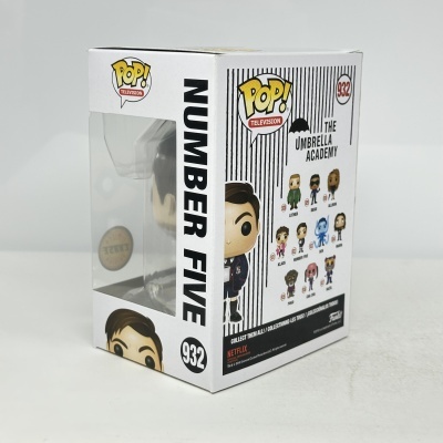 Embalagem de boneco Funko Pop! Number Five da série The Umbrella Academy