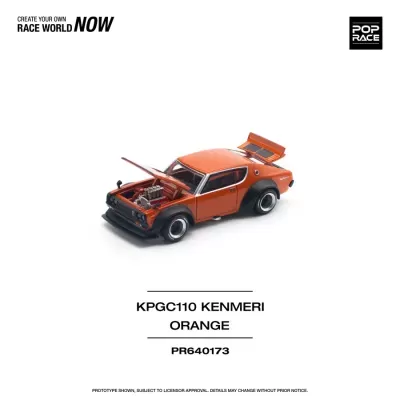 Diecast 1:64 Nissan Skyline GT-R V8 Drift Kenmeri Orange - Pop Race