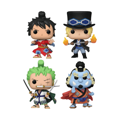 Funko POP! Animation One Piece Luffytaro / Sabo / Roronoa Zoro / Jinbe 4 Pack GITD SE