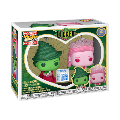 * PRÉ-RESERVA * Funko Pocket POP! Keychain Movies Wicked Elphaba Thropp & Glinda Upland (Ombre) 2 Pack