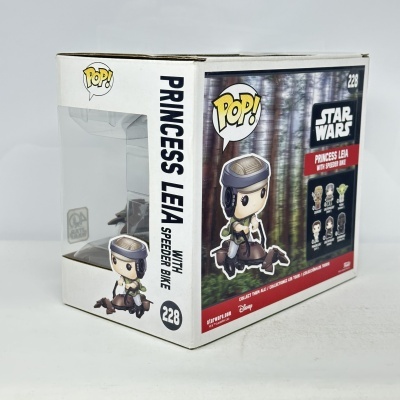 Caixa Funko Pop! Princess Leia com speeder bike da Star Wars número 228