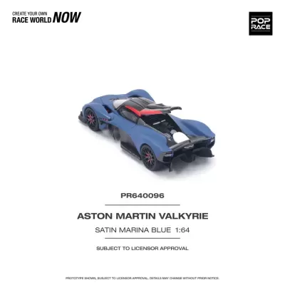 Diecast 1:64 Aston Martin Valkyrie Satin Marina Blue - Pop Race