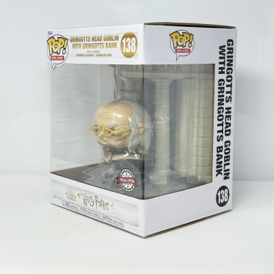 * 2ª MÃO * Funko POP! Deluxe Harry Potter Gringotts Head Goblin With Gringotts Bank #138 SE