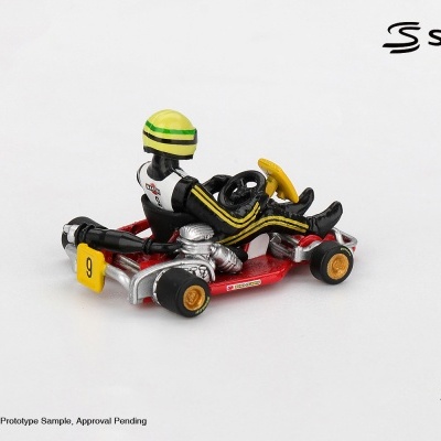 Diecast 1:64 Senna Kart Formula K #9 Ayrton Senna Da Silva Karting World Championship 1981 - Mini GT
