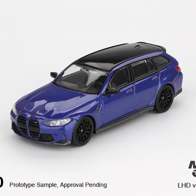 Diecast 1:64 BMW M3 Touring Compétition Portimao Blue Metallic 2023 - Mini GT