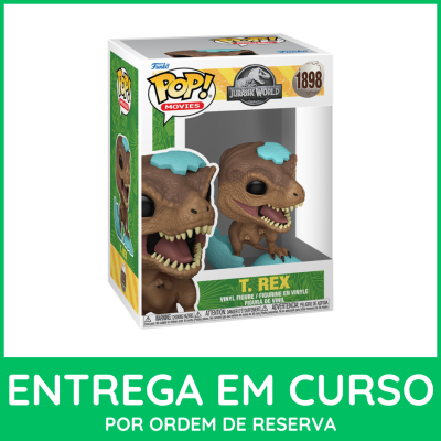 Figura Funko Pop T. Rex Jurassic World 1898 em caixa