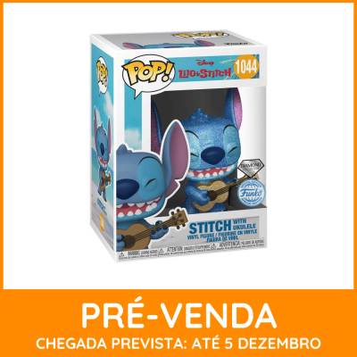 * EM PRÉ-VENDA ONLINE * Funko POP! Disney Lilo & Stitch Stitch With Ukulele #1044 Diamond Glitter SE
