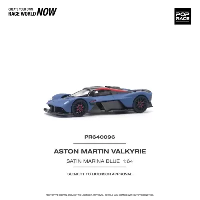 Diecast 1:64 Aston Martin Valkyrie Satin Marina Blue - Pop Race