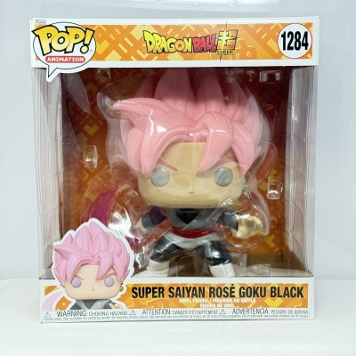 * 2ª MÃO * Funko POP! Animation Dragon Ball Super Super Saiyan Rosé Goku Black 10" #1284 (Jumbo Sized POP!)