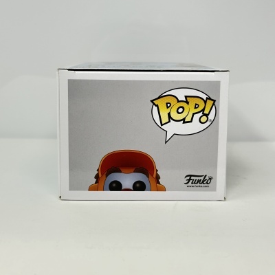 Embalagem Funko Pop com figura estilizada e texto POP!