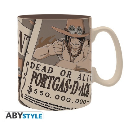 Mug One Piece Wanted Portgas. D. Ace 460ml ABYstyle The Fan Experience