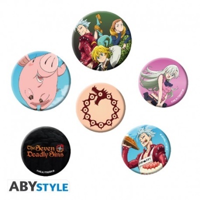 Conjunto de 6 Pins The Seven Deadly Sins ABYstyle