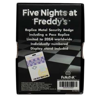 Replica Five Nights at Freddy's Security Badge Limited Edition