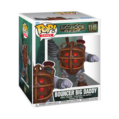 Figura vinil POP! Games Bouncer Big Daddy de Bioshock na embalagem