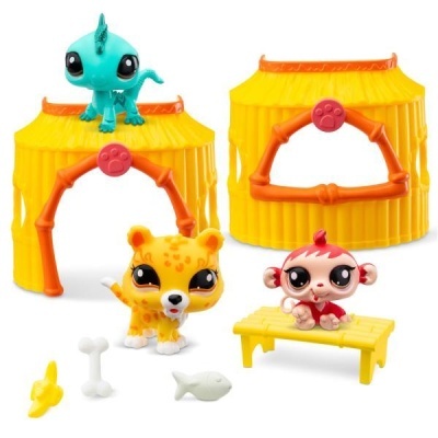 Mascotes Littlest Pet Shop Tiki Jungle Set 3 Pack