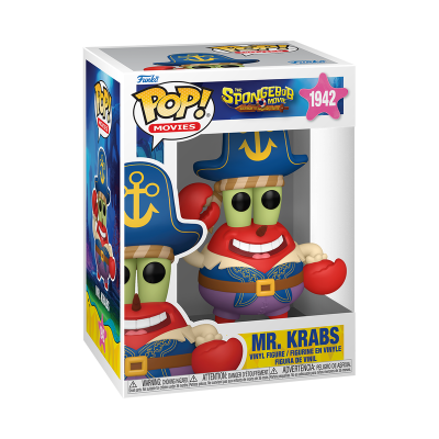 Figura Funko Pop Mr. Krabs The SpongeBob Movie na caixa branca
