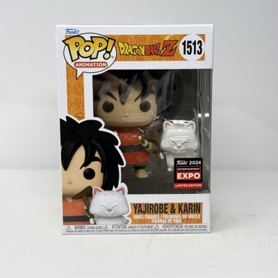 * 2ª MÃO * Funko POP! Animation Dragon Ball Z Yajirobe and Karin #1513 Entertainment Expo 2024