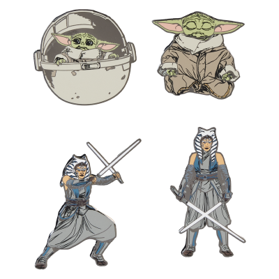 Set 4 Pins Star Wars Ahsoka & Grogu