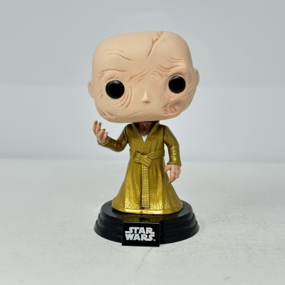 Figura Star Wars vinil com robe dourado e base preta