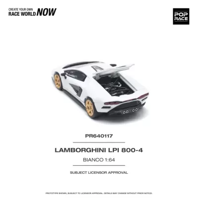Diecast 1:64 Lamborghini Countach LPI 800-4 Bianco Siderale - Pop Race