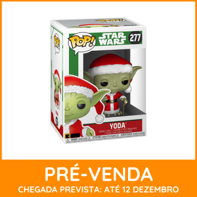* EM PRÉ-VENDA ONLINE * Funko POP! Star Wars Holiday Santa Yoda #277