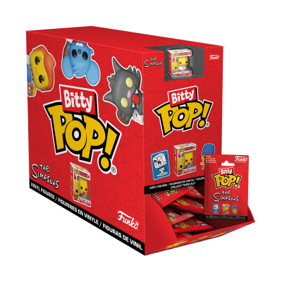 Caixa vermelha Bitty Pop! The Simpsons com figuras colecionáveis de vinil