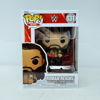 Figura de vinil Funko Pop! WWE Roman Reigns na caixa