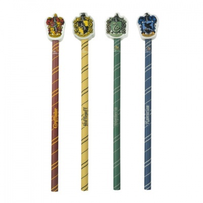 Lápis com Borracha Harry Potter (1 Un - Várias Casas Disponíveis)