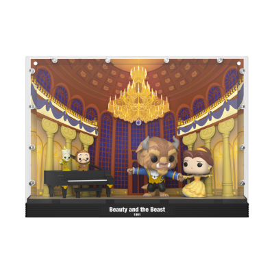 Funko POP! Moment Deluxe Disney Beauty And The Beast "Tale As Old As Time" Lumiere / Cogsworth / The Beast / Belle #07 (Grandes Dimensões)