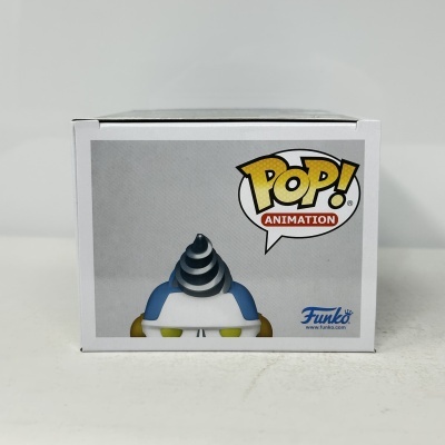 Caixa de boneco Funko Pop! Animation com imagem parcial da figura e logos