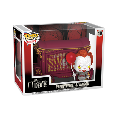 Funko POP! Town Television IT: Welcome to Derry Pennywise & Wagon #49 (Caixa Danificada)