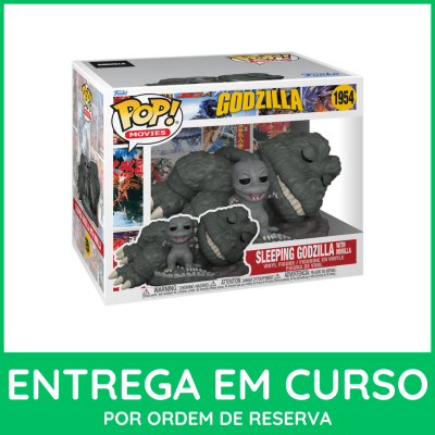 * PRÉ-RESERVA * Funko POP! Movies Godzilla Sleeping Godzilla with Minilla 6" #1954 (Super Sized POP!)