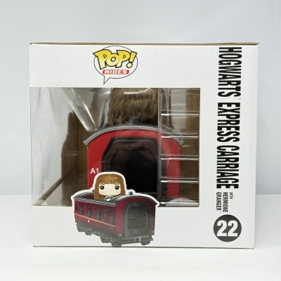 Figura POP! Rides Hogwarts Express Carriage, carruagem vermelha em caixa branca