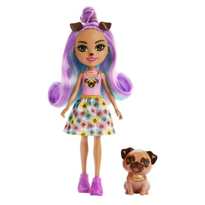 Boneca Enchantimals City Tails Main Street Penna Pug & Trusty Mattel