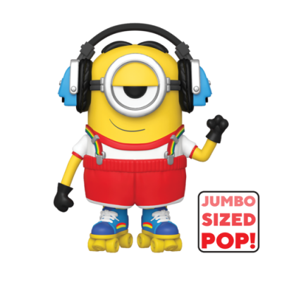 Funko POP! Movies Minions The Rise Of Gru Roller Skating Stuart 10" #906 (Jumbo Sized POP!)