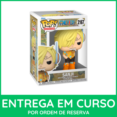 Figura Funko Pop Sanji de One Piece em caixa de vinil.