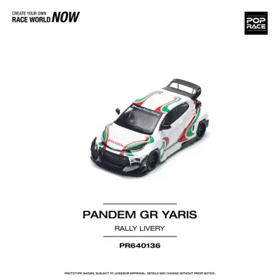 Diecast 1:64 Toyota Pandem GR Yaris Rally Livery White / Green / Red - Pop Race