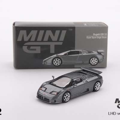 Diecast 1:64 Bugatti EB110 Super Sport Grigio Scuro - Mini GT