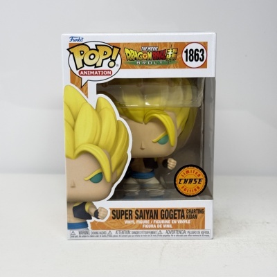 * 2ª MÃO * Funko POP! Animation The Movie Dragon Ball Super Broly Super Saiyan Gogeta Charing Kidan #1863 CHASE