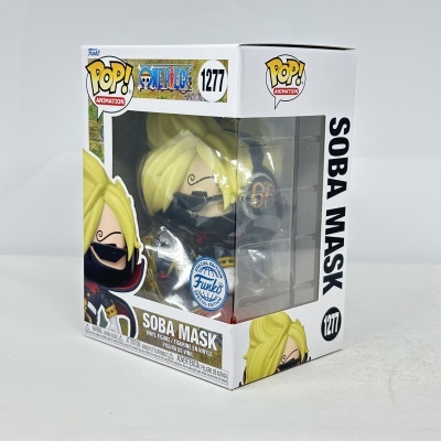 Figura Funko Pop! One Piece Soba Mask nº 1277 em caixa branca com janela transparente