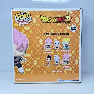 * 2ª MÃO * Funko POP! Animation Dragon Ball Super Super Saiyan Rosé Goku Black 10" #1284 (Jumbo Sized POP!)