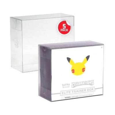 Pack com 5 Caixas Protetoras para Pokémon Elite Trainer Box