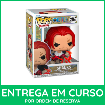 Figura Funko Pop Plus Shanks One Piece número 2166 na caixa
