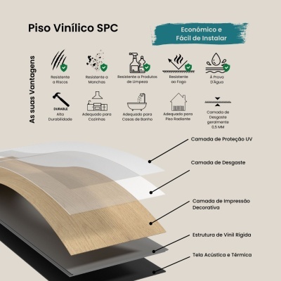 Pavimento vinílico carvalho