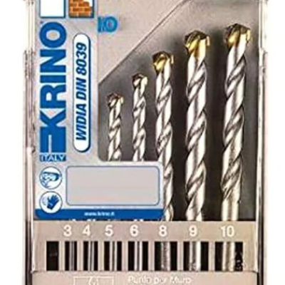 Conjunto de brocas KRINO WIDIA em embalagem transparente