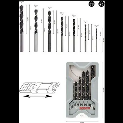 CONJ. BROCAS MADEIRA BOSCH 7 PÇS.